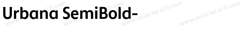 Urbana SemiBold字体转换